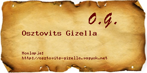 Osztovits Gizella névjegykártya