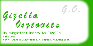 gizella osztovits business card